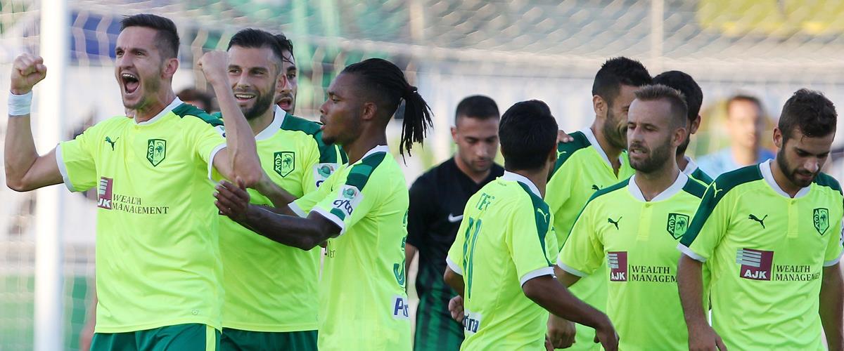 O Mοϊσόφ στο 38' άνοιξε το σκορ και έδιωξε ο άγχος από τους παίκτες της ΑΕΚ