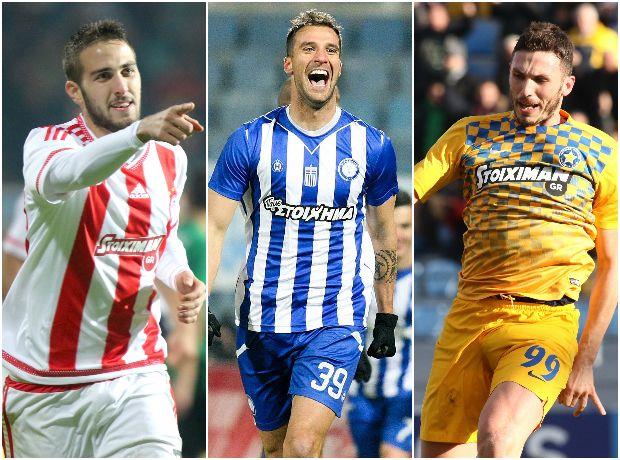 Τρεις Έλληνες ποδοσφαιριστές παλεύουν για τον τίτλο του πρώτου σκόρερ της περιόδου 2015-2016. Ποιος θα τα καταφέρει; Δείτε τα υπέρ και τα κατά και ψηφίστε ποιος πιστεύετε πως θα τα καταφέρει.