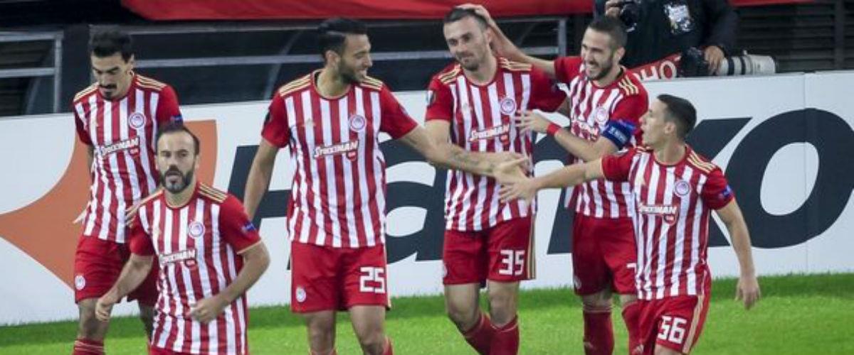 Σαρωτικός ο Ολυμπιακός στο Φάληρο, διέλυσε με σκορ 5-1 τη Ντουντελάνζ, σκοράροντας τα τέσσερα πρώτα τέρματα μέχρι το 36'. Ανοιχτή η πρόκριση μέχρι την τελευταία αγωνιστική του Group F της διοργάνωσης