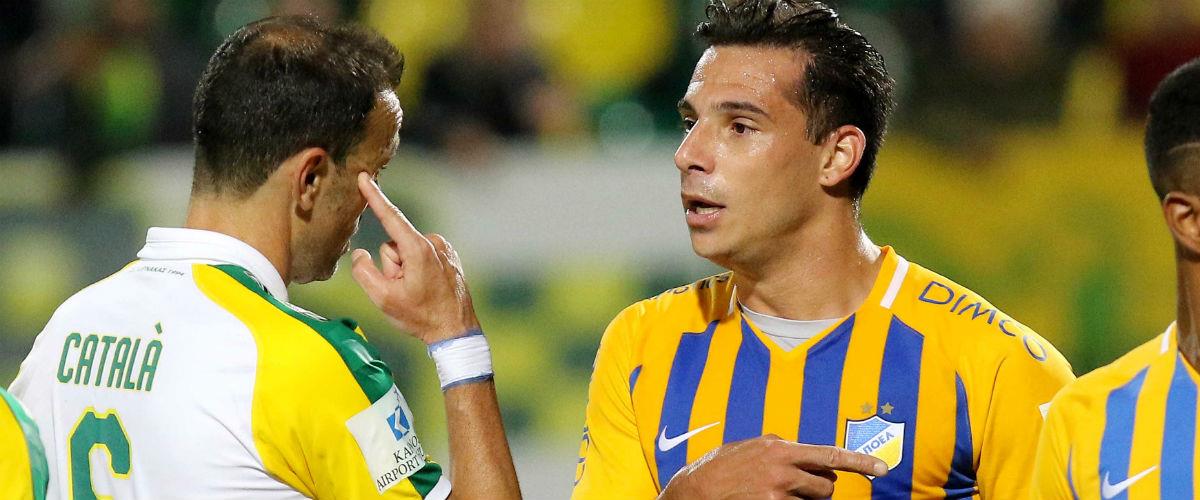 Οι επιθετικοί του ΑΠΟΕΛ δυσκολεύονται να σκοράρουν, τη στιγμή που ο Φλοριάν πέτυχε ένα πανεμόρφο τέρμα στη μοναδική ευκαιρία που βρήκε