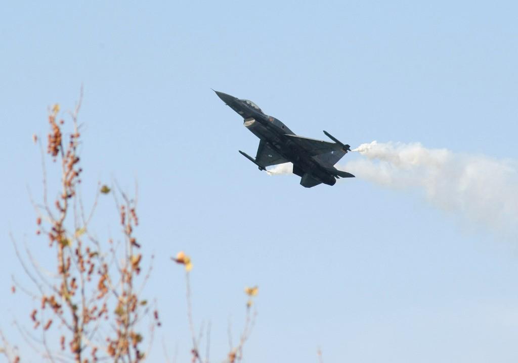Greek Air Force F-16 Fighting Falcon demonstration inThessaloniki on october 28, 2018 (Photo by Grigoris Siamidis/NurPhoto)