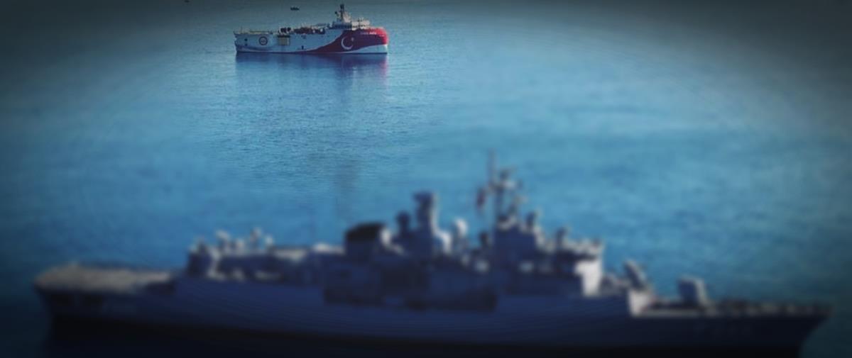 National seismic exploration vessel Oruc Reis on Eastern Mediterranean