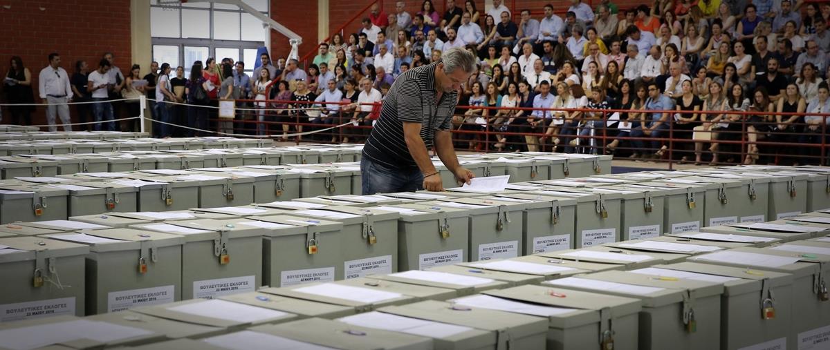 Cypriot parliament election ballot boxes