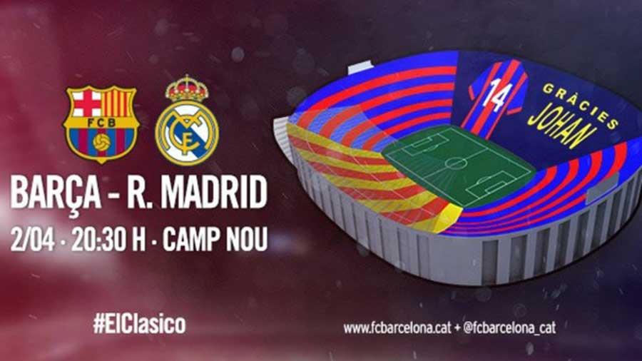 Η Μπαρτσελόνα ετοιμάζεται να τιμήσει την μνήμη του Γιόχαν Κρόιφ με ένα εκπληκτικό κορεό στο clasico του Σαββάτου απέναντι στην Ρεάλ Μαδρίτης.