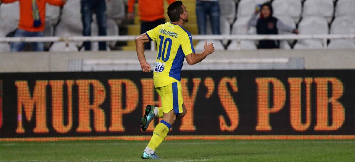 Ο Χαραλαμπίδης ήταν ο παίκτης που άνοιξε το δρόμο για τη νίκη των γαλαζοκίτρινων
