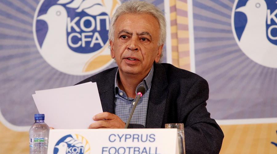 Ο πρόεδρος της ΚΟΠ θα δώσει το παρών στον τελικό κυπέλλου της Ελλάδος, όχι όμως στον αγώνα Απόλλωνα-Ομόνοιας που θ' αναδείξει τον κυπελλούχο Κύπρου