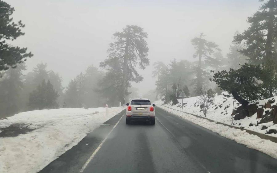 Πυκνή ομίχλη από τις Πλάτρες μέχρι το Τρόοδος-Περιορισμένη η ορατότητα