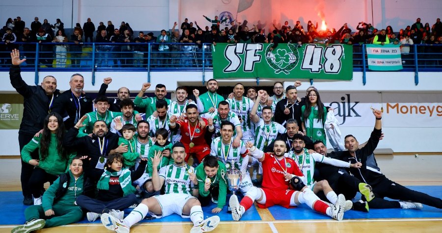 Σήκωσε το έβδομο κύπελο της ιστορίας της στο Futsal η Ομόνοια-Κέρδισε την ΑΕΚ μέσα στο Κίτιον