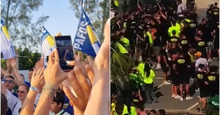 Με συνθήματα και γεμάτοι σιγουριά ετοιμάζονται για το μεγάλο παιχνίδι οι οπαδοί ΑΕΚ και Πάφου