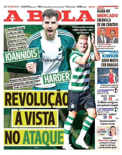 Επιμένει η A Bola για Ιωαννίδη και Σπόρτινγκ Λισαβόνας Επιμένει η A Bola για Ιωαννίδη και Σπόρτινγκ Λισαβόνας