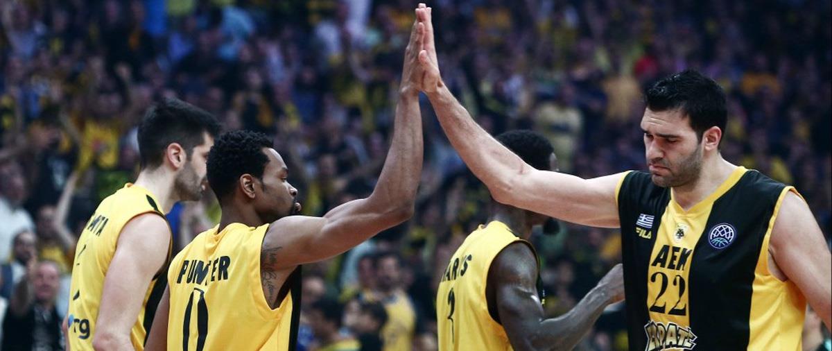 Τα τελευταία δευτερόλεπτα του Μονακό-ΑΕΚ 94-100 και η έκρηξη χαράς με το τελευταίο σφύριγμα